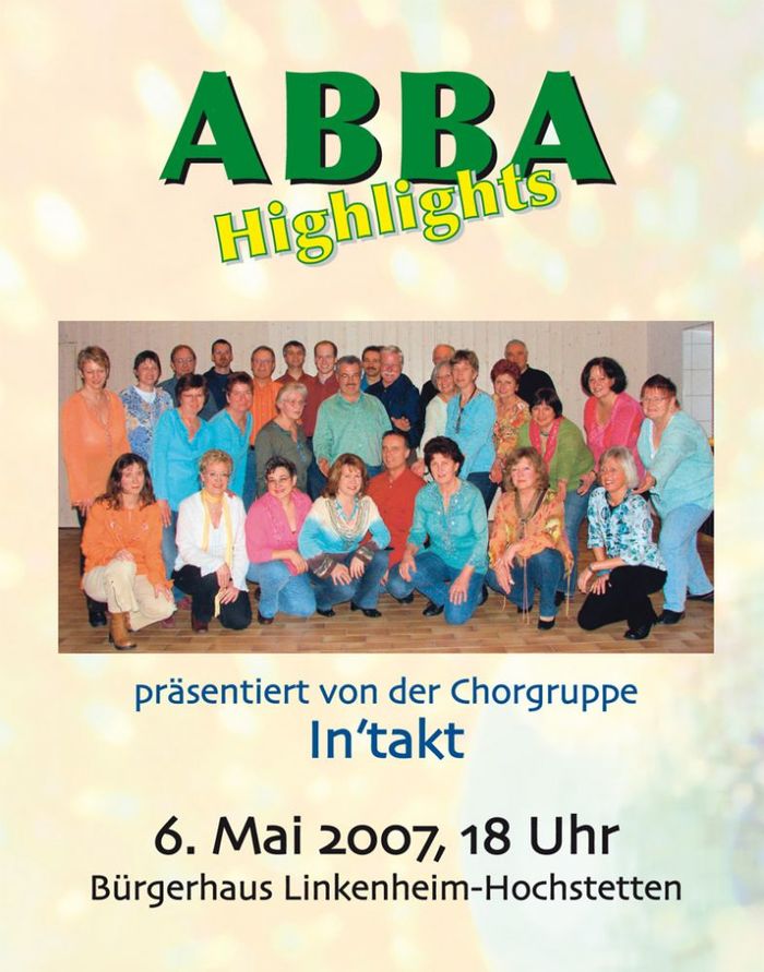 Plakat zum ABBA-Konzert 2007